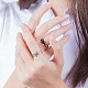 2Pcs 2 Color Alloy Snake Open Cuff Rings Set for Women JR933A-3