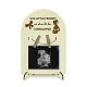 アーチ型木製アナウンス額縁スタンド  初めてのお母さんのための赤ちゃんの超音波検査フレーム  人間  180x125x4mm  穴：10mm DJEW-WH0070-009-1