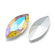 Cabujones de cristal con rhinestone RGLA-T020-7x15mm-08-2