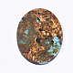 Colgantes de bronce natural y turquesa sintético ensamblados G-S329-033-3