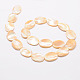Chapelets de perles ovales en coquillage naturel SSHEL-M015-02-20x15mm-2