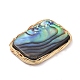 Perle di conchiglia di abalone naturale/conchiglia paua con filo di rame ecologico X-PALLOY-JF00418-03-2