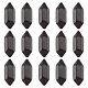 Olycraft facettierte natürliche schwarze Obsidianperlen ohne Loch G-OC0003-60-1