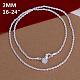 Popular Silver Color Plated Brass Snake Chain Necklaces For Men NJEW-BB12746-20-1