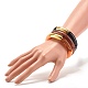Acrylic & CCB Plastic Curved Tube Beads Stretch Bracelets Set for Women X-BJEW-JB07318-5