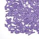 ベーキングペイントガラスラッパビーズ  丸い穴  紫色のメディア  6~6.5x2mm  穴：0.8mm  約30000個/袋 SEED-S023-10B-06-2