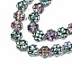 Electroplate Half Translucent Glass Beads Strands EGLA-S193-05-3