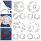 4 Sheets 11.6x8.2 Inch Stick and Stitch Embroidery Patterns DIY-WH0455-010-1