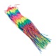 Rainbow Color Polyester Braided Adjustable Bracelet Making for Women BJEW-F454-01-4