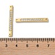 真鍮舗装クリアキュービックジルコニアコネクタチャーム  矩形リンク  18KGP本金メッキ  32x3.5x2mm  穴：1mm KK-F867-43G-3