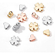 BENECREAT 30PCS 2 Shapes Brass Spacer Beads 3 Mixed Color Heart Beads Clover Beads for Bracelet Necklace DIY Jewelry Making KK-BC0007-62-4