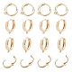 ARRICRAFT Brass Huggie Hoop Earring Findings KK-AR0001-37G-1
