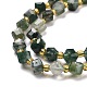 Natural Moss Agate Beads Strands G-P463-10-4