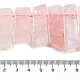 Granos naturales de abalorios de cuarzo rosa G-L551B-17-4