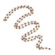 Chaînes de perles en rondelles en verre manuelles pour fabrication de colliers et bracelets X-AJEW-JB00037-05-2
