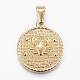 Real 18K Gold Plated 304 Stainless Steel Pendants X-STAS-H372-01A-1