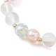 2 Uds. Conjunto de pulseras elásticas con cuentas de perlas de concha y vidrio con tema de Pascua de 2 estilos BJEW-TA00304-5