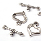 Tibetan Style Alloy Heart Toggle Clasps X-LF1109Y-2