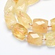Brins de perles de citrine naturelle de grade A G-G765-26-4
