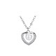 Ожерелье с подвеской в виде сердца с круглым жемчугом для девушек и женщин NJEW-BB44413-B-1