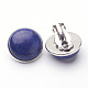 Natural Lapis Lazuli Brass Clip-on Earrings X-EJEW-A051-A008-2