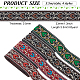 Fingerinspire 14m 4 estilos estilo étnico bordado cintas de poliéster OCOR-FG0001-46-2