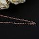 Real Rose Gold Plated Tin Alloy Cable Chain Necklace Making NJEW-BB10198-18-3