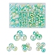 497 pièces 5 style arc-en-ciel abs en plastique imitation perles de perles OACR-YW0001-07E-1