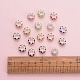 Perlas europeas de rhinestone plateadas de color plateado CPDL-X0001-02-6