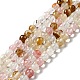 Chapelets de perles en verre de quartz de cerise G-P476-01B-01-1