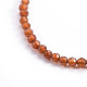 Natural Orange Garnet Beaded Necklaces NJEW-F245-A01-2