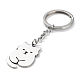Animal 304 Stainless Steel Pendant Keychains KEYC-P017-A01-2