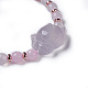 Braccialetti di perline intrecciati di giada bianca naturale BJEW-G613-02E-2