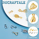 Unicraftale 48 個 8 スタイル真鍮アイスピックピンチベイル  プラチナ·ゴールデン  10~18.5  穴：3.5~5x3~4.5mm  ピン：0.8~1mm  6個/スタイル KK-UN0001-51-5