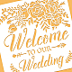 Benecreat benvenuto al nostro stencil di matrimonio DIY-WH0172-984-4