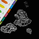 塩ビプラスチックスタンプ  DIYスクラップブッキング用  装飾的なフォトアルバム  カード作り  スタンプシート  女の子模様  16x11x0.3cm DIY-WH0167-56-88-6