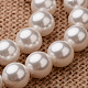 Polished Round Grade A Shell Pearl Bead Strands BSHE-M027-16mm-28-1