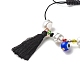 Bracelet de perles tressées en turquoise synthétique (teint) et en plastique et au chalumeau pour filles et femmes BJEW-JB06952-4