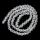 Transparentes perles de verre de galvanoplastie brins GLAA-F029-2mm-C13-2
