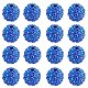 10mm Disco Ball Clay Beads Sapphire Pave Rhinestones Spacer Round Beads RB-PH0003-10mm-10-1