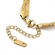 304 Stainless Steel Braided Cuban Link Chain Bracelet for Women BJEW-P286-03G-3
