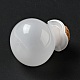 福袋型 ガラス製 コルクボトル オーナメント  ガラスの空のウィッシングボトル  ペンダントデコレーション用のDIYバイアル  ホワイト  2.5cm AJEW-A039-02E-3