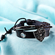 Bouclier rétro réglable avec alliage de zinc croix et bracelets en cuir tressé multi-brins BJEW-BB16031-8