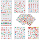 SUPERFINDINGS 7 Sheets PET Christmas Theme Resin Fillers Cute Christmas Tree Nail Art Decals Mixed Patterns Fluorescent Stickers Self Adhesive DIY Stickers for Nails Notebooks Gift Boxes DIY-FH0005-74-1