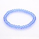 Glass Rondelle Beads Stretch Bracelets BJEW-F074-06-1