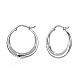 925 Sterling Silver Hoop Earrings EJEW-BB30628-1