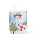 クリスマステーマクラフト紙袋  ハンドル付き  ギフトバッグやショッピングバッグ用  鹿の模様  35cm ABAG-H104-D07-5