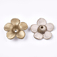 5-Blütenblatt umweltfreundliche Rindsleder Perlenkappe FIND-S301-01F-2
