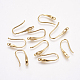 Brass Cubic Zirconia Earring Hooks KK-P076-03-1