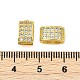 Застежки из латуни с микропейвом и прозрачным фианитом KK-H202-11G-3